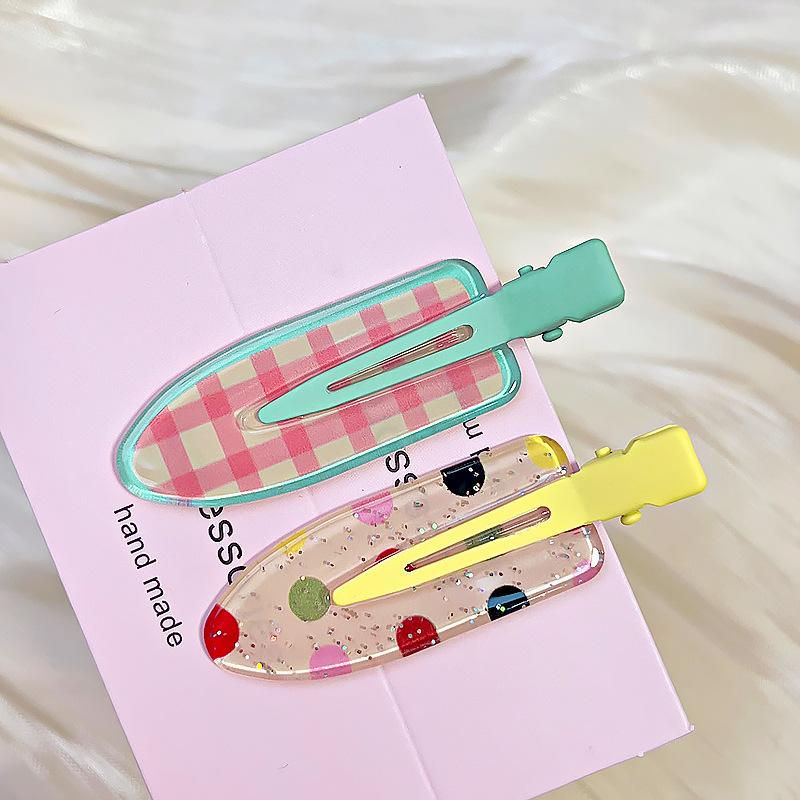 2 Stück/Packung Süße Bunte Cartoon Frucht Spurlos Haarnadeln Für Mädchen Niedliche Haarspangen Haarspangen Haarklammern Schöne Haaraccessoires