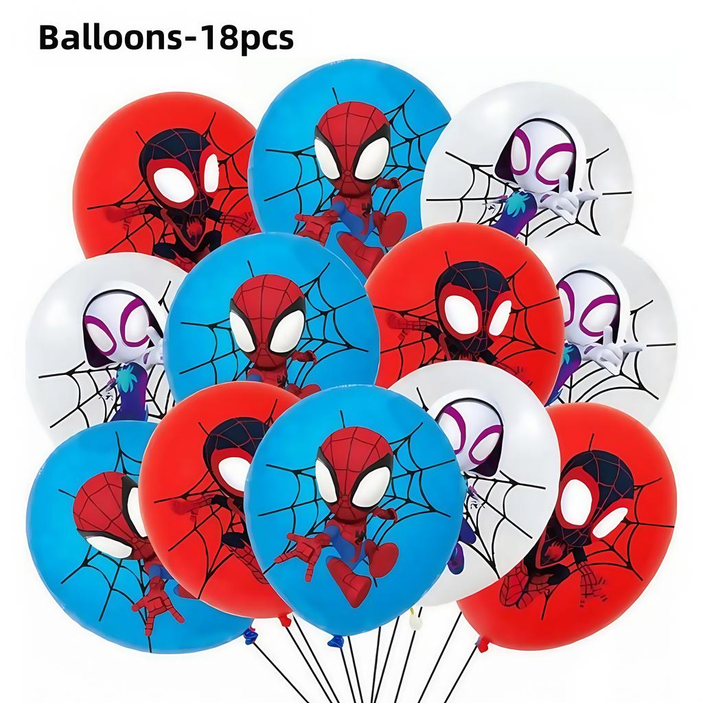 Spider Hero Birthday Party Decoration Plate Cup Banner Balloon Superhero Party Favors Baby Shower Decor Birthday Supplies Gift
