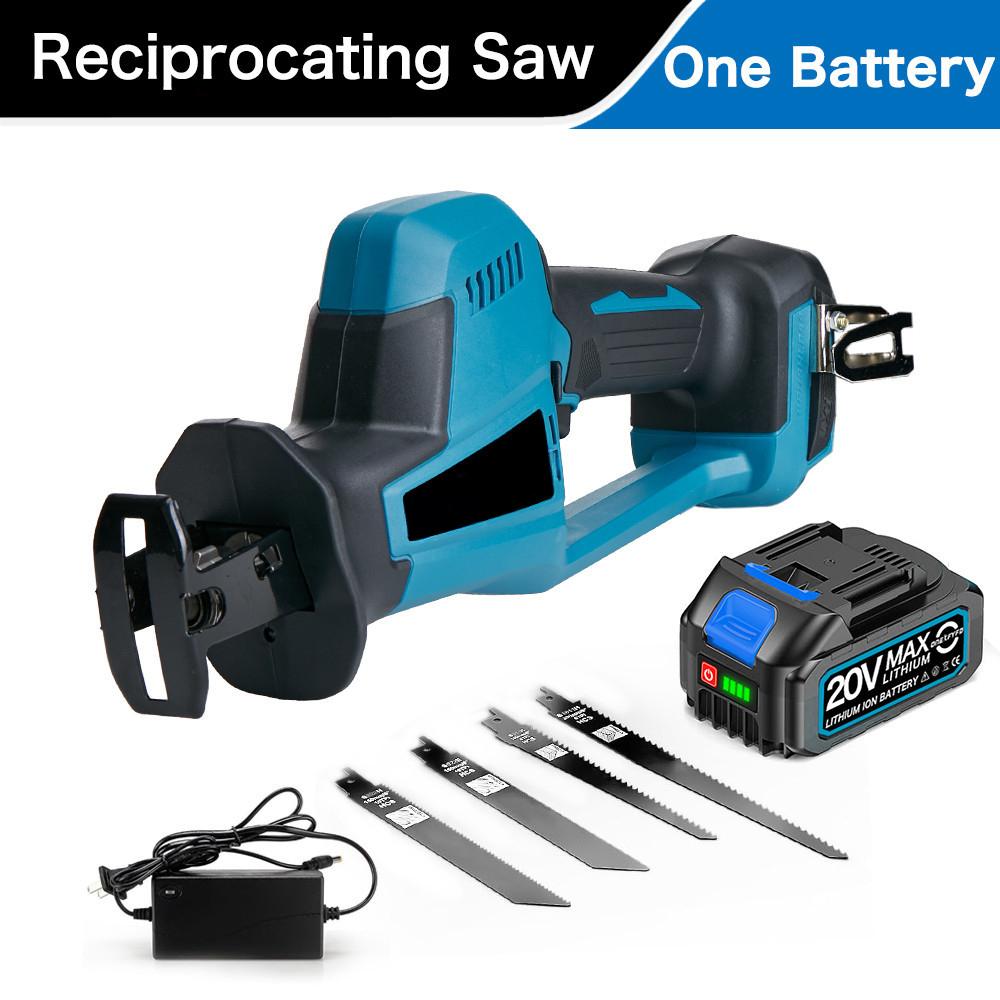 Portable Brushless Reciprocating Saw Handheld Saber Saw Multifunction Metal Wood Pipe Cutting Tool