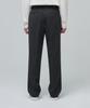 MUSINSA STANDARD Heavyweight Fleece-Lined Wide Hidden Elastic Waist Slacks [Charcoal Gray]