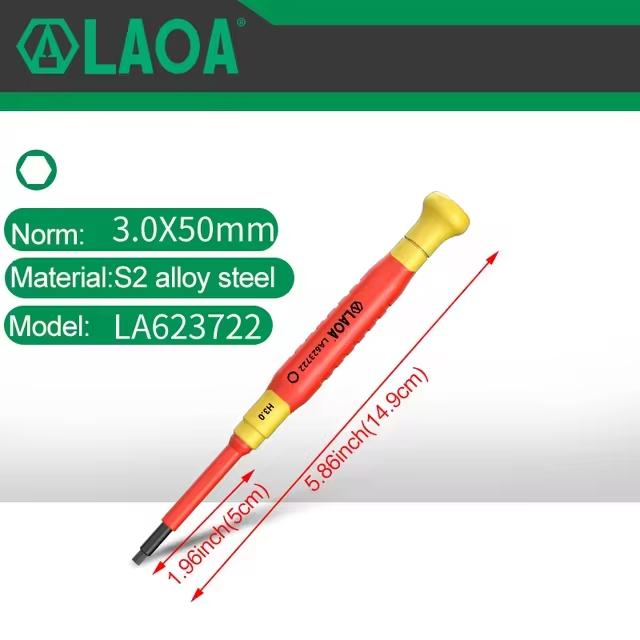 LAOA Insulated Precision Screwdriver a Cross Small Size Screwdriver To Remove Eyeglasses Clocks and Watches Cell Phone Notebook