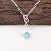 Natural Blue Cat's Eye Gemstone 925 Sterling Silver Jewelry Handcrafted Pendant PP-40-46