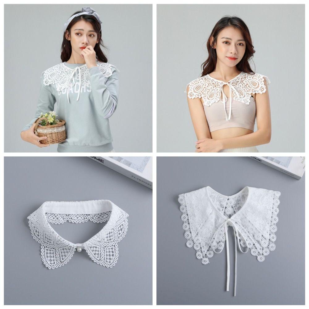 Lace Hollow Collar Detachable Shawl Decoration New Fake Collar  Women