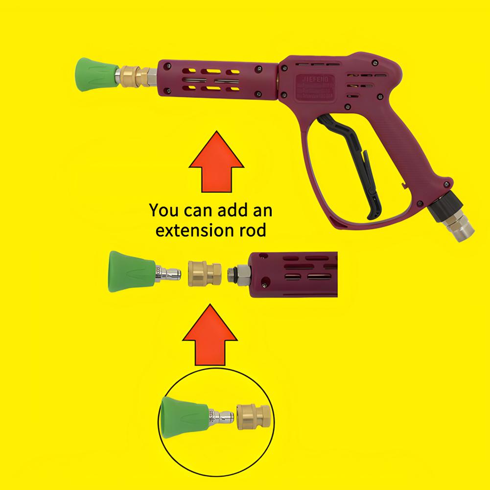 0° 15° 25° 40° Car Wash Rubber Sleeve Sector Nozzle Splash Proof Stainless Steel Nozzle High Pressure Water Nozzle Accessories