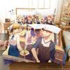 Anime Heutige Speisekarte Die Emiya-Familie Saber Bettwäsche-Set 3D-Druck Geeignet für Schlafzimmer Bettbezug-Set Mit Kissenbezügen Kinder Zuhause