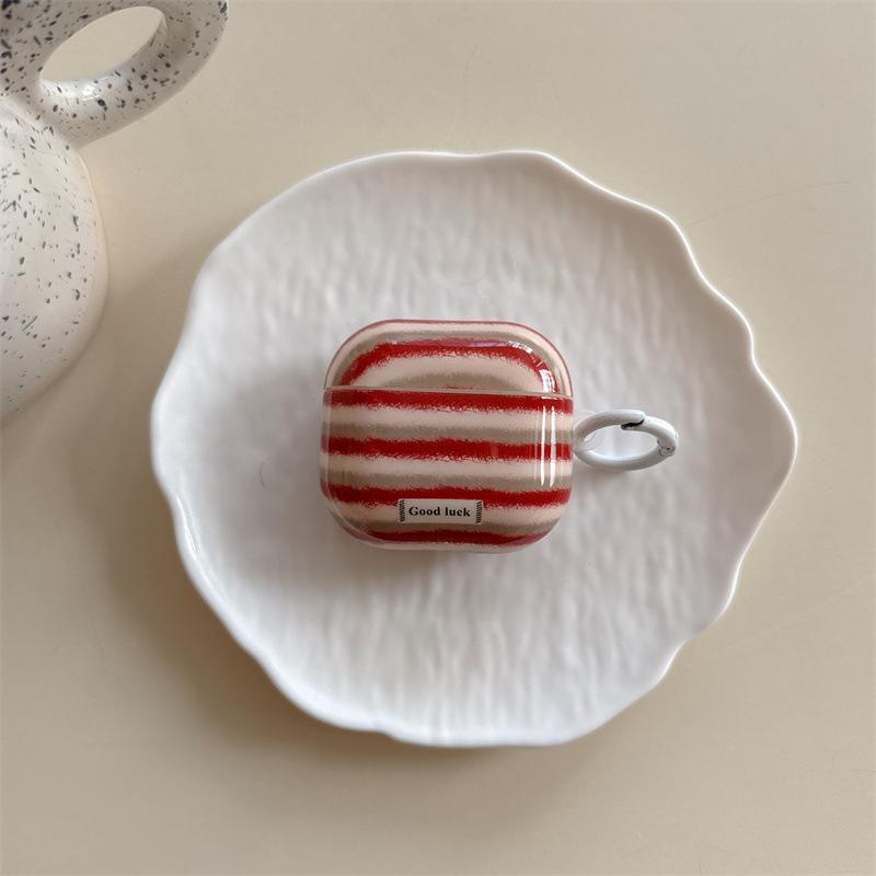 Red striped cherry AirPods new 1st generation earphone case for AirPods Pro1st generation/Pro1st generation