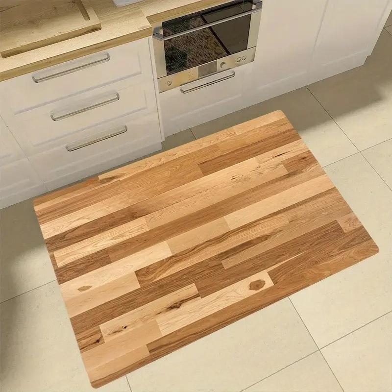 

Кухонний килимок з розкішним візерунком деревини, м’який потовщений кухонний килимок, водонепроникний, протиковзкий, маслостійкий килимок, доріжка 30x40cm