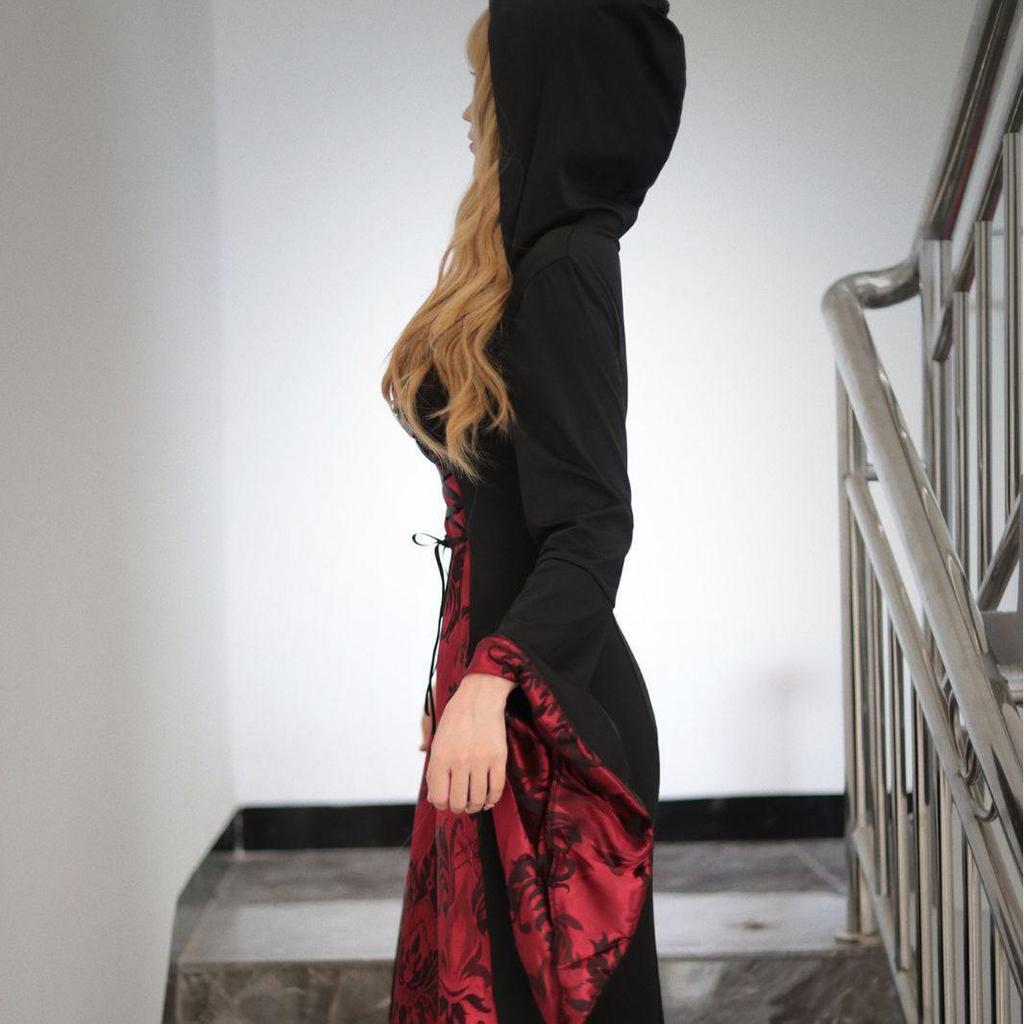 Halloween Vampir Umhang Cosplay Kostüm Zauberer Robe