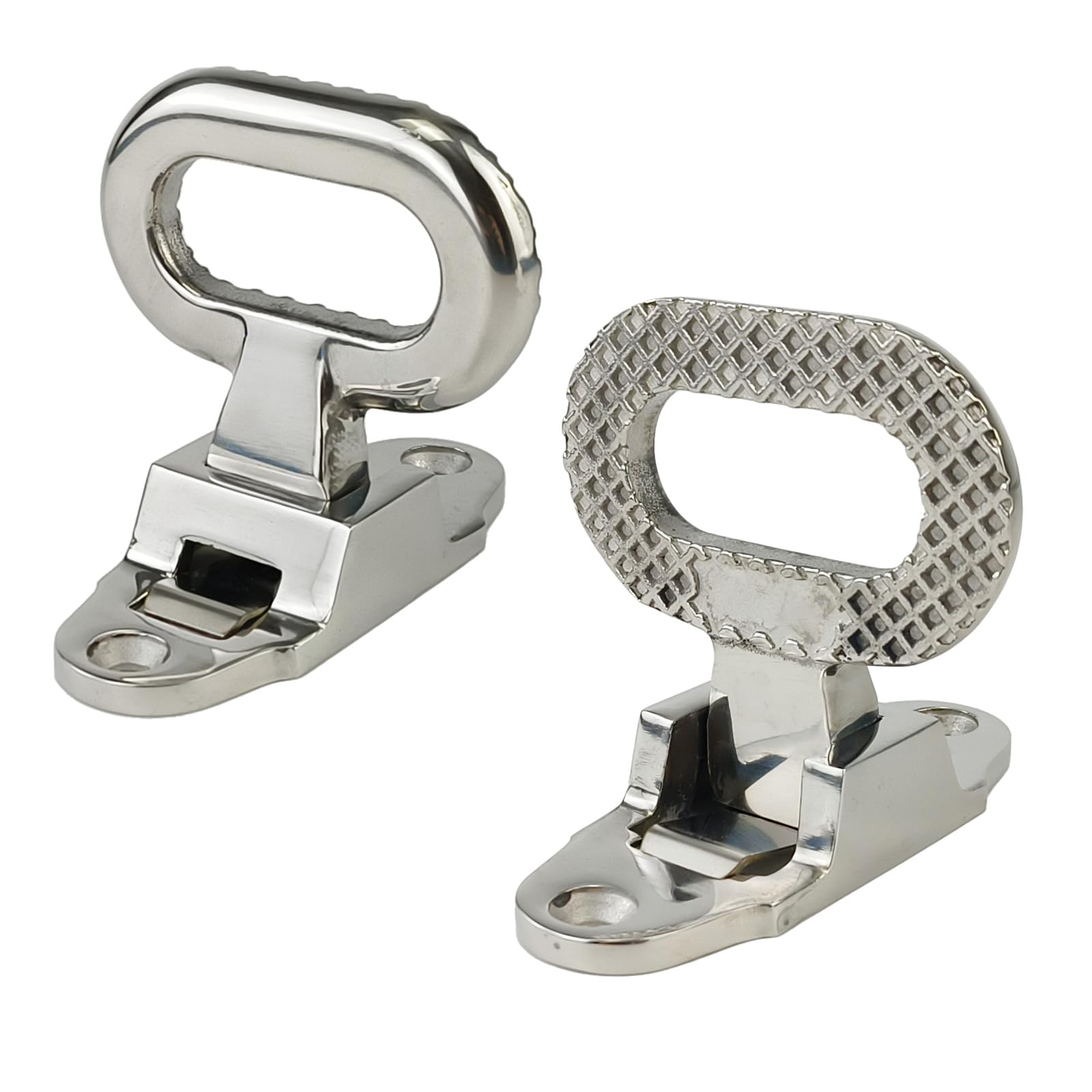Set of 2 Heavy Duty 304 Stainless Steel Folding Flip Small серебряный
