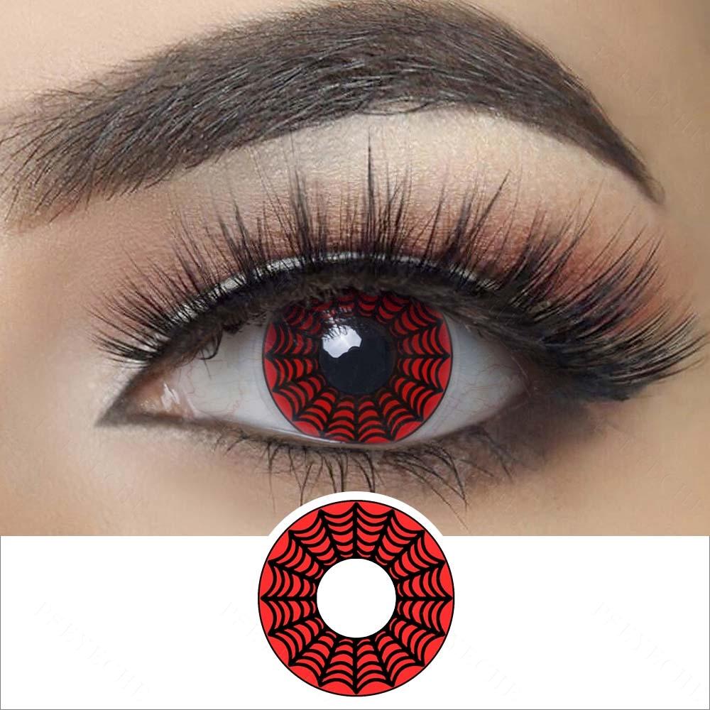 Spider Web Halloween Lenti a contatto Crazy Cosplay Eye Contacts Verde  Rosso Crack Lenti a contatto per accessori anime acquista in modo economico  — spedizione gratuita, recensioni reali con foto — Joom