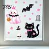 Easy Apply Window Clings 2 Sheets Halloween Cartoon Ghost Cling, Spooky Decorative Glass Sticker, Waterproof Static Decal for Holiday Party Decals