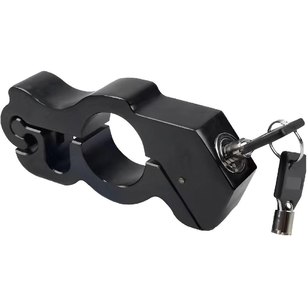 

Moped Lock Heavy Duty Anti-Theft Bicycle Handlebar Lock for Securing Handlebar/Throttle/Brake/Handlebar Locks on Bicycles, Scooters, Mopeds or Atvs чёрный