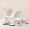 White Lover 18-Piece Ceramic Dinnerware Set
