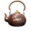 Antique Copper Kettle Handmade Hammer Pattern Red Copper Teapots Thicken Uncoated Kettles Health Tea Set Crafts Chinese Tea Pot