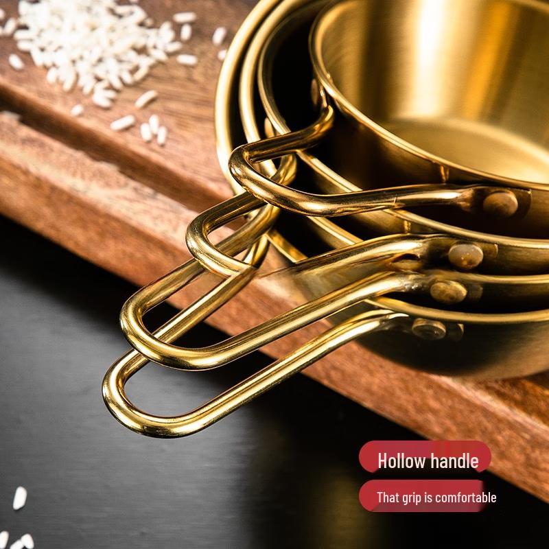 ZISIZ Golden Rice Wine Bowl with Handle (2-Pack)