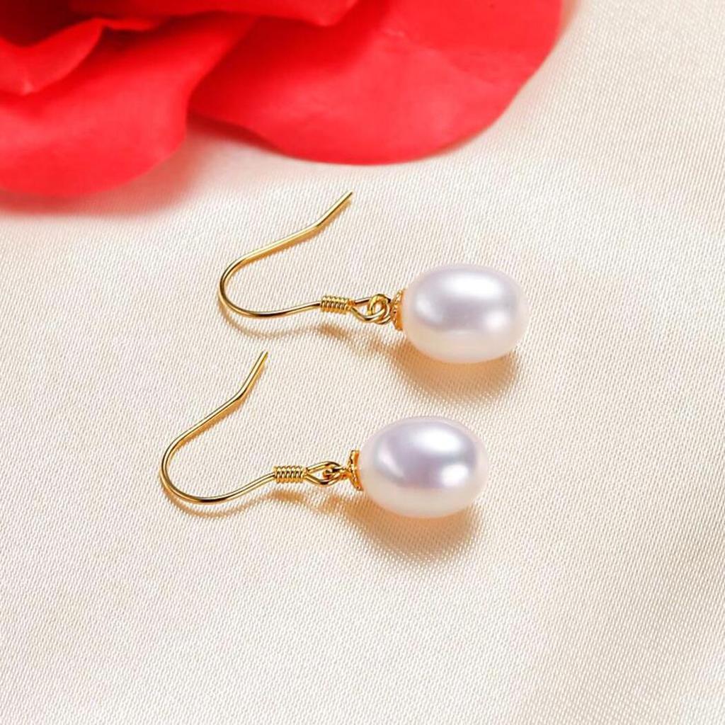 Earhook Women's Fashion Temperament Freshwater Pearl Earrings Simple and Elegant Earrings