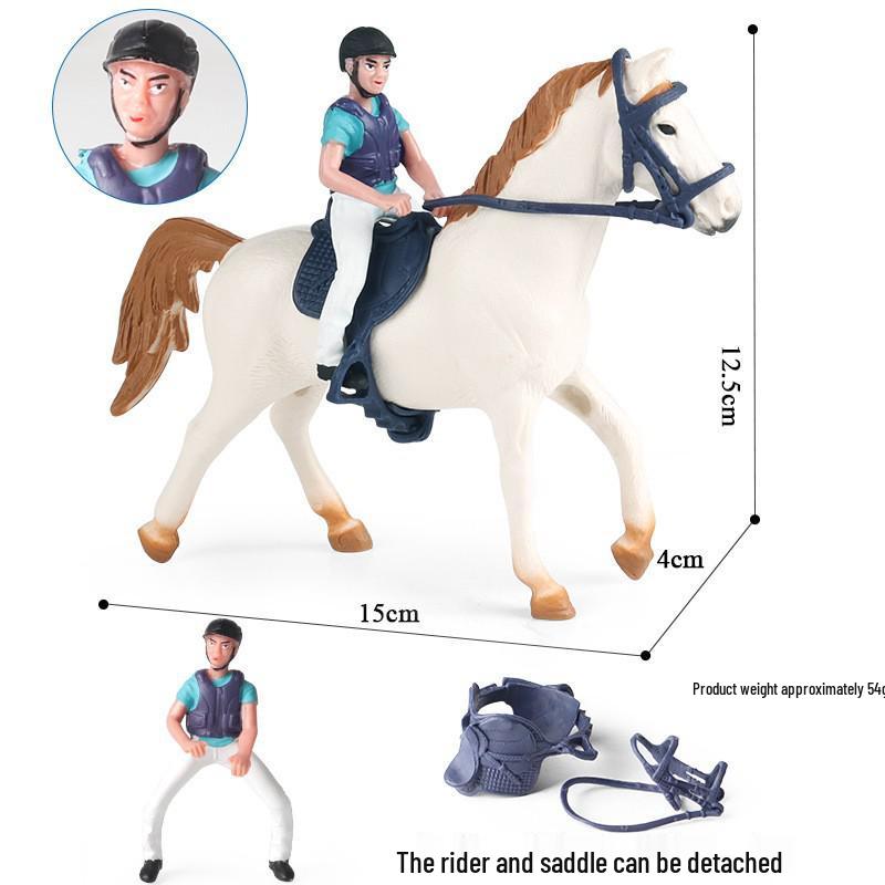 Xianci Kids' Equestrian Horse Racing Figurine