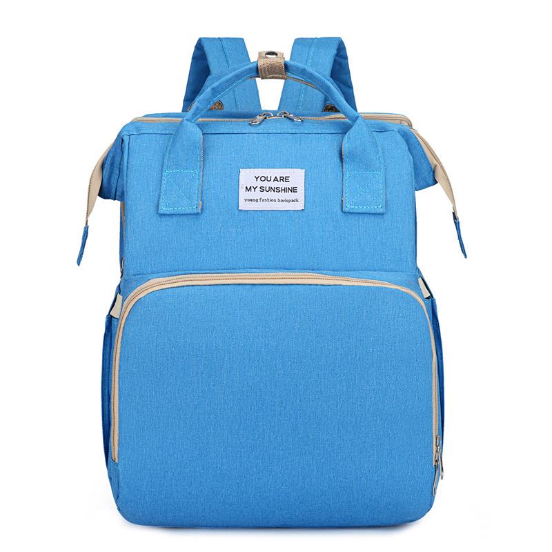 Upgraded Foldable Mummy Backpack: Multifunctional Large-Capacity Baby Bed