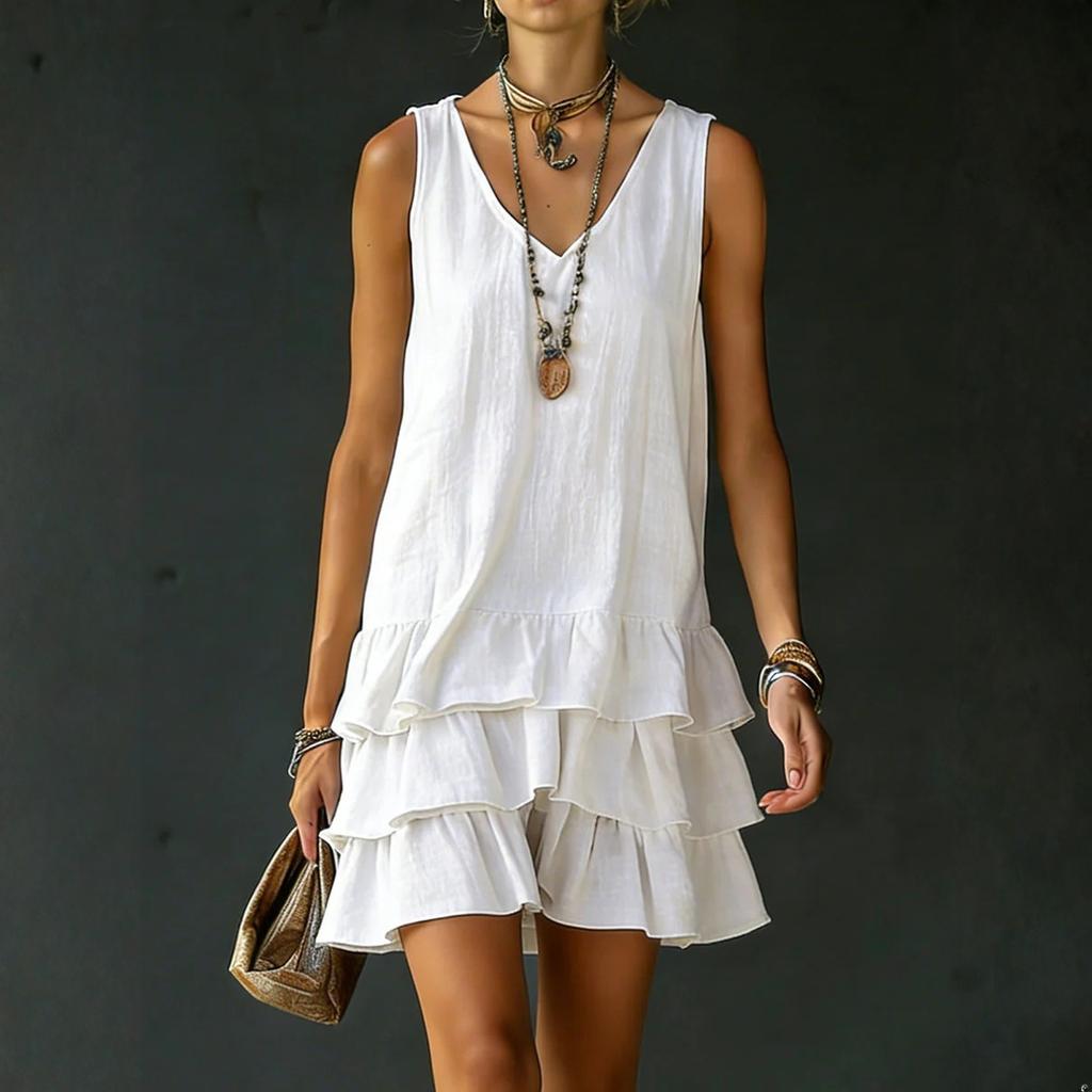 Women's Striped Shirt Dress Short Sleeve Button Front Casual Loose Fit Dress