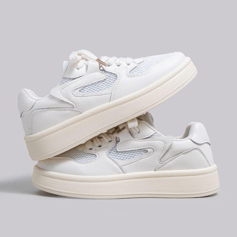 Thick-soled new spring and autumn mesh breathable student board shoes niche casual sports shoes