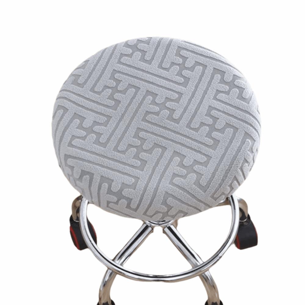 Easy Care Stretchable Bar Round Stool Cover Breathable Soft Seat Protector Elastic Skin-Friendly Chair Slipcover Home Use