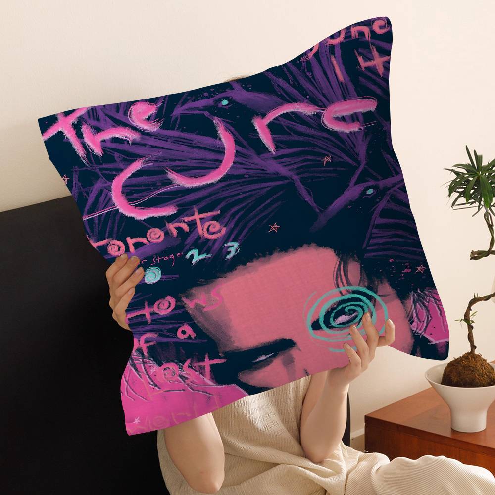 The Cure Rock Band Office Cushion Pillowcase Car Cushion CoverXCM Lumbar Pillowcase Sofa Pillowcover