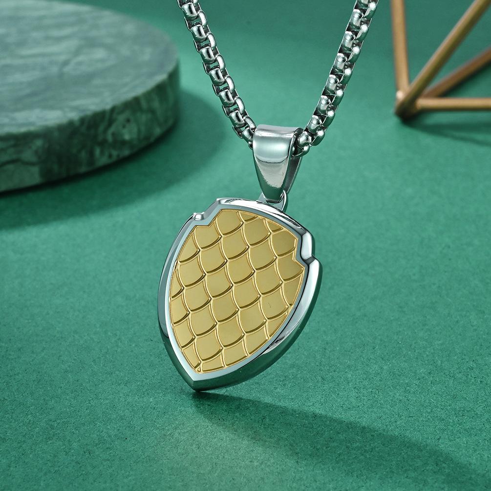 

Trendy Fashion Necklace Pendant 2025 Men s Pendant Personalized Combination Two Color Pendant 3MM+60CM