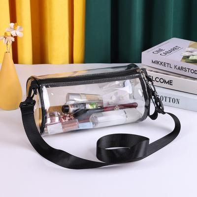 Borsa Trasparente Laser a Tracolla da Donna Cilindrica Moda Mini Borsa a Spalla Messenger PVC Gelatina Piccola Borsa Tote