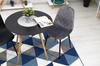 ASTI chair - dark gray velvet x 1