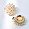 2pcs Colorful Crystal Beads Cufflinks Brass Base Button Cover Sleeve Button  Suit Accessories