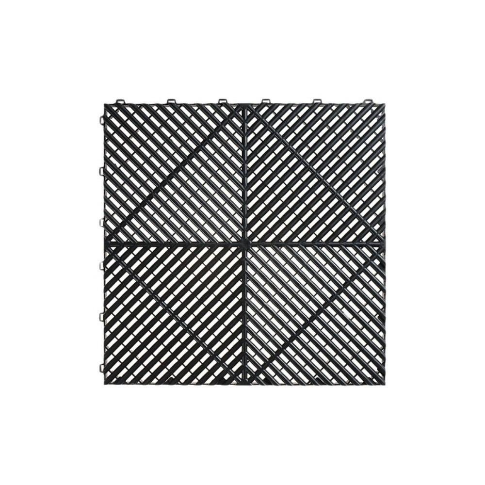 400x400x18mm Floor Garage Tile Plastic Drainage Mat Portable Garage Slabs  For Car Parking Wokshop