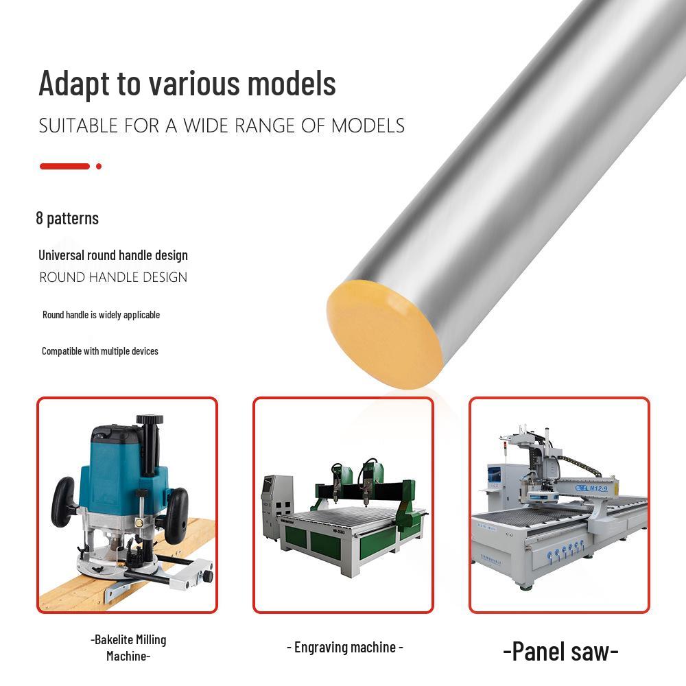 8-Piece Yellow Woodworking Router Bit Set: Patterned, Bottom Cutter, Carving, Chamfering, Countertop Milling.