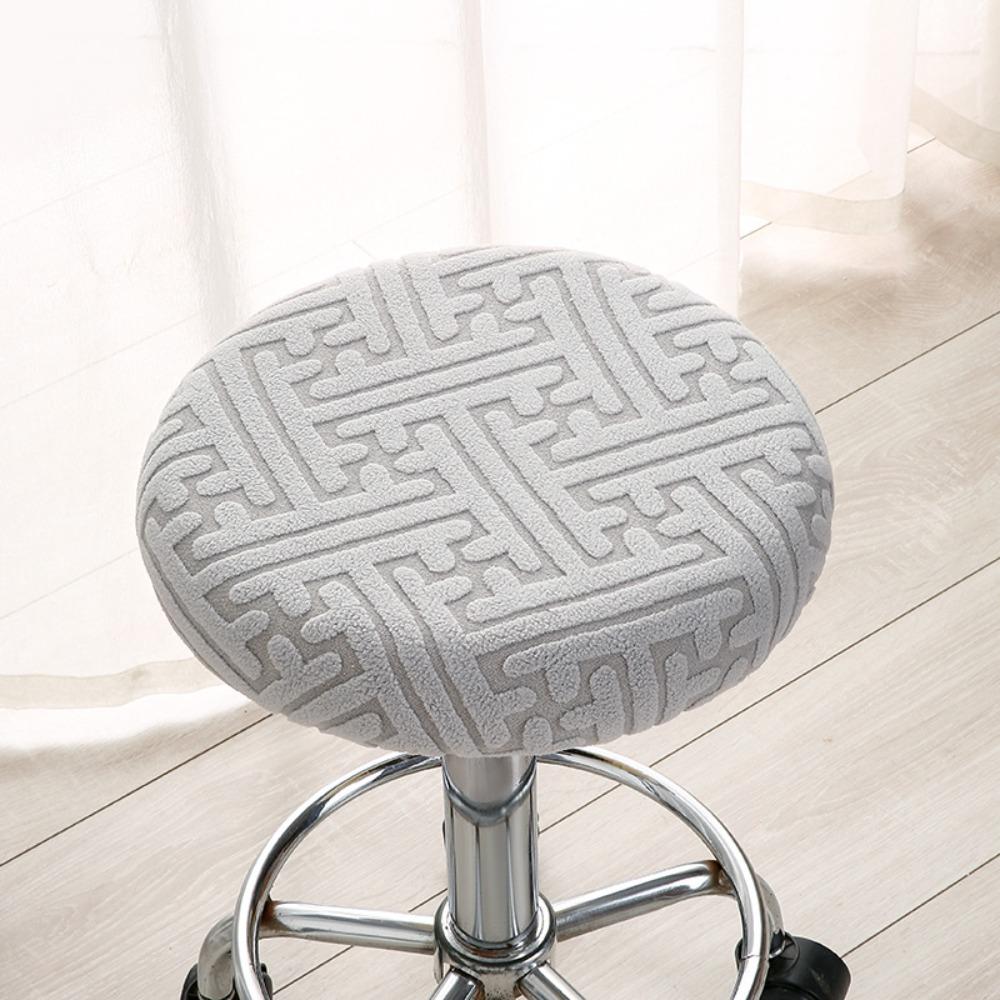 

Washable Chair Seat Cover Slipcover with Elastic Bands Round Chair Cover All Inclusive 30cm Seat Chair Slipcover