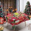 New Christmas Tablecloth Home Restaurant Festive Atmosphere Decoration Rectangular Dining Table Cloth Dustproof Christmas Print