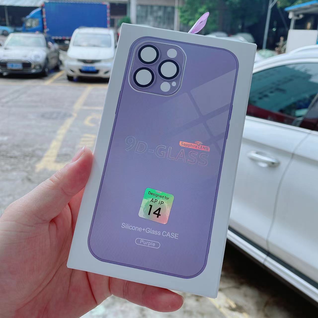 

9D силіконові скляні чохли для iPhone 14 13 12 11 15 Pro Max 15 Pro 14 15 Plus Дзеркальні скляні чохли для телефонів із плівкою для об’єктива камери iPhone 14