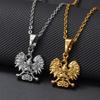 Anniyo Poland Symbol Eagle Pendant Necklaces for Women Men,Polska Poles Jewelry #384106