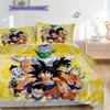 1 Stück Dragon Ball Muster Bettwäsche Steppbett Set Bettbezug Kissenbezug Heimdekoration Geburtstagsgeschenk (1 Bettbezug + 2 Kissenbezüge, ohne Füllung)