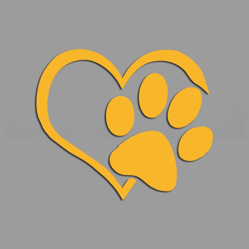 Cute Dog Paw Heart Creative&funny Stickers for Cartoon Fans&lover,high Quality for Car Trucks Motorcycles &laptops