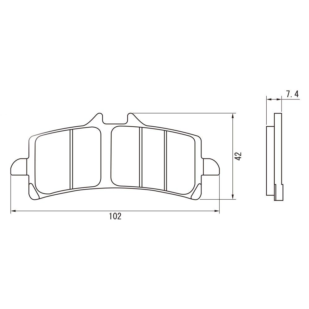 Daytona Motorcycle Brake Pad Golden Pad X (Sintered Metal Pad) GSX1300R Hayabusa (13-17) KATANA