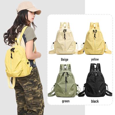 Women's Casual Outdoor Backpack - Lightweight, Solid Color for Junior & High School Students