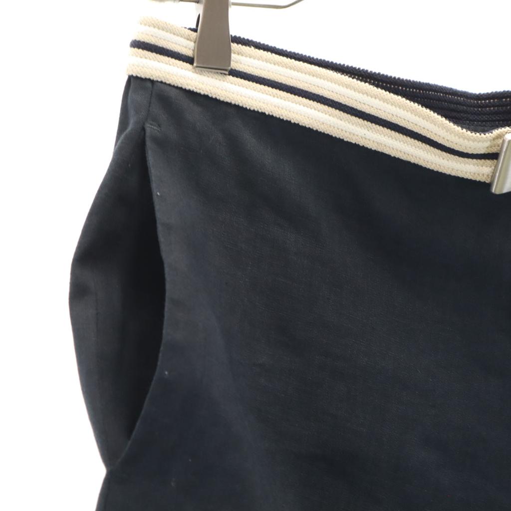 HERMES Made in Italy Linen Blend Trouser Pants 46 Black series Men's Used