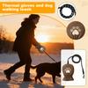 Dog Leash With Built-in Warm Gloves, Warm Gloves For Walking Dogs, No Longer Freezing Hands When Walking Dogs In Winter, The Warm And , A Gif