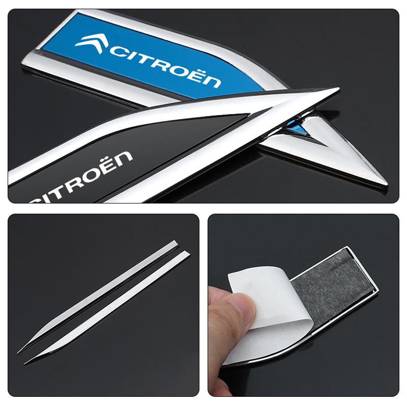 ALB1 Car Metal Emblem Sticker Automotive Styling Badge For Citroen C3 C5 C5X C4 e-C4 X e-C3 C-Elysee Berlingo C1 C-Crosser C6 C2 AIRC