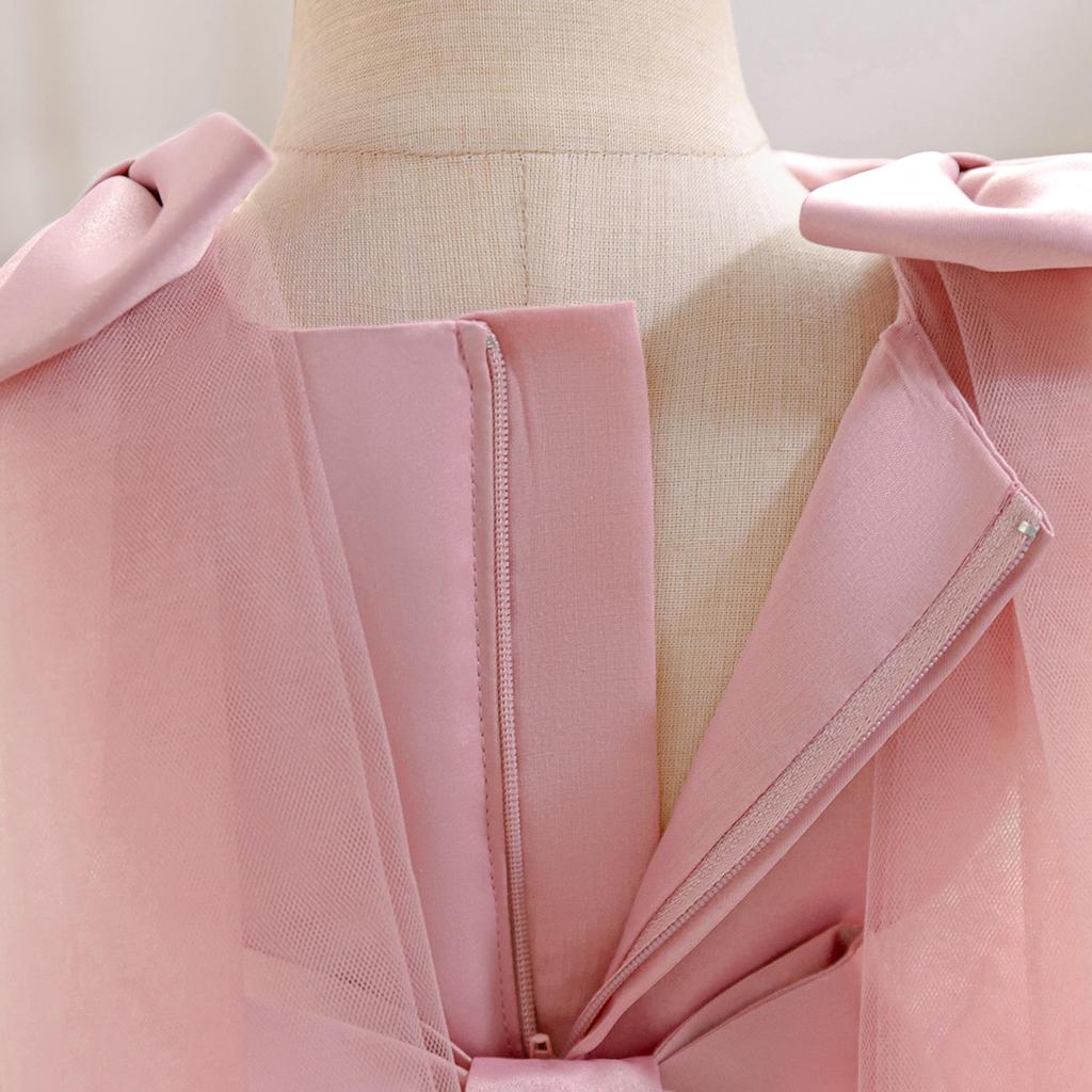 Tüllkleid mit Schmetterlingsapplikation für Mädchen zur ersten Geburtstagsfeier oder Taufe