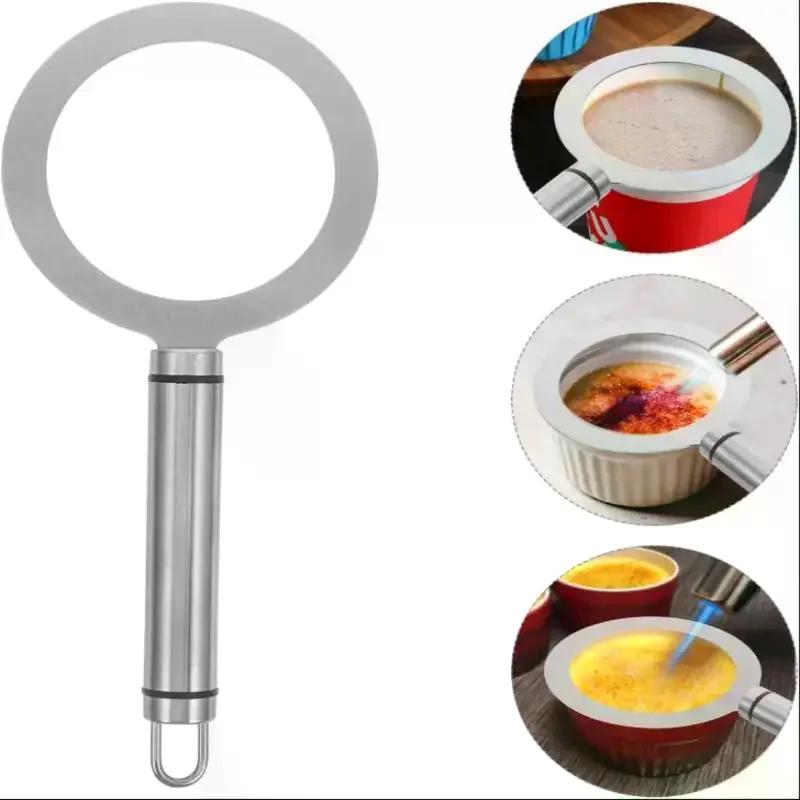 Professional Stainless Steel Brulee Rings For Milk Tea Cups Baking Tools Heat Resistant Dessert Shop Supplies Home