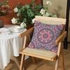 Mandala Pattern Cushion Cover Silky Short Plush Invisible Zipper Dustproof Sofa Pillow Case for Home Decor