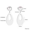 Geometric Stud Earrings Round Triangle Fringed Earrings Stainless Steel Plated 18K Gold Earrings