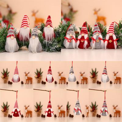 Vánoční dekorace, závěsný trpaslík, plyšová panenka Gonk Santa, přívěsky