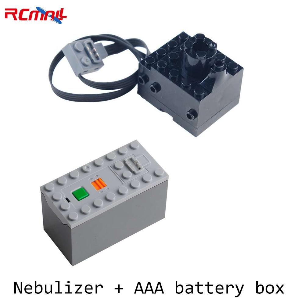 Klocki MOC Symulacja Rozpylacz Nebulizator Części Wydechowe Tor Kolejowy Silnik Odbiornik Kontrolera IR Seria Mould King Silnik