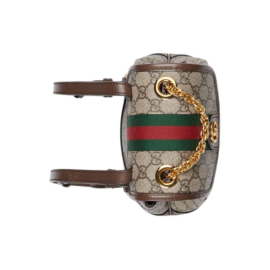 Gucci Ophidia Double G Logo Adjustable Shoulder Strap GG Supreme Canvas Mini Backpack Women Backpack Ebony Beige 795221-96IWG-8745